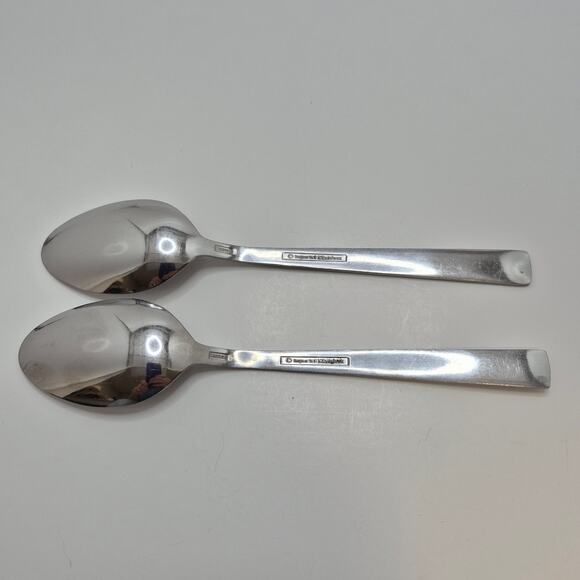 Serta Imperial Stainless Steel Vintage Korea Soup Spoon Set of 2 Floral - Picture 3 of 7
